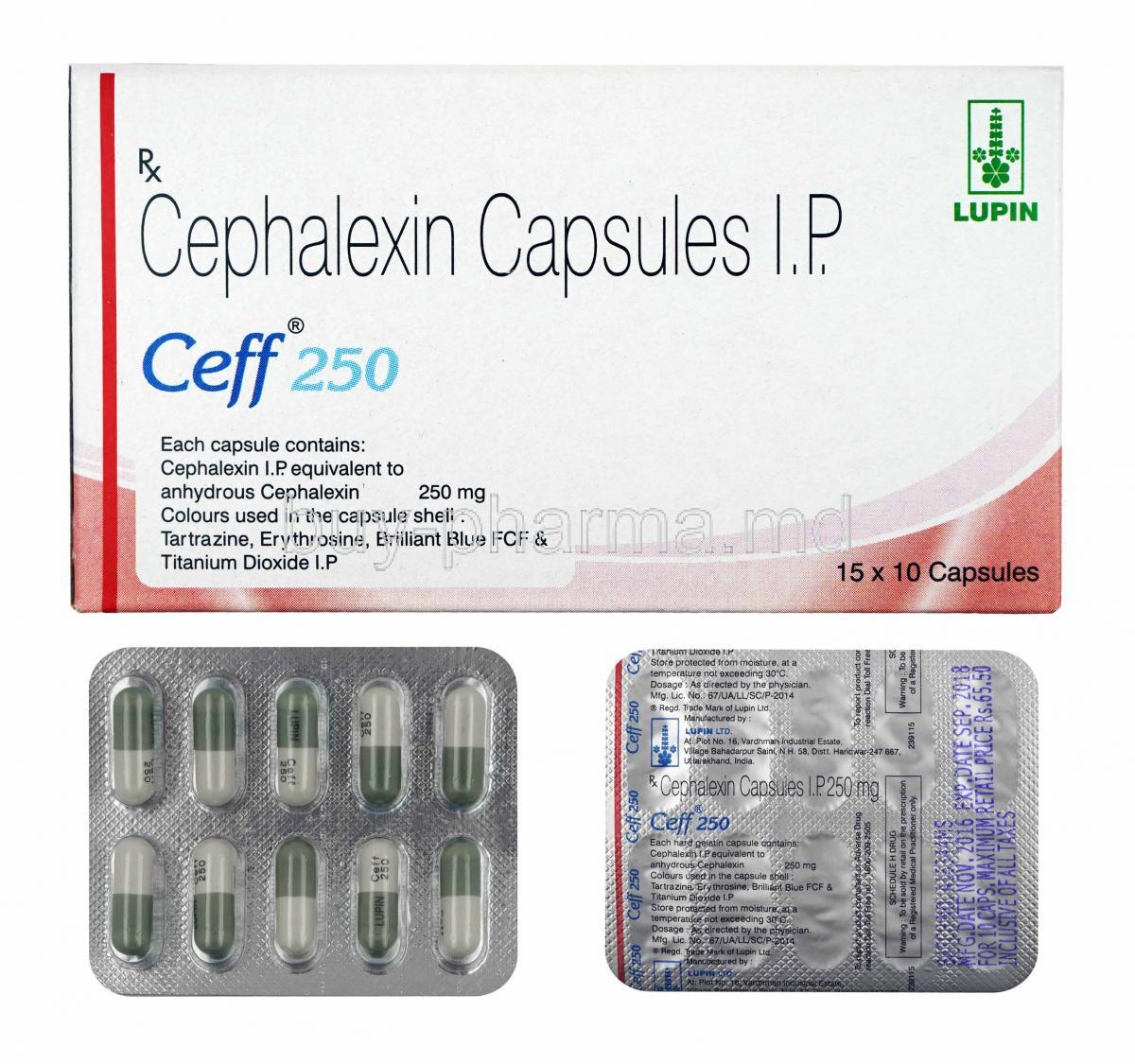Cephalexin 250 mg Capsules